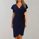 Chic V-Neck Summer Dress with Wrap Waist