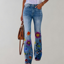 Chic Flared Pants with Stylish Button Placket