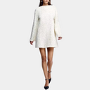 Sequin-Embellished Women's Round Neck Dress