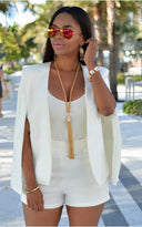 Meike Cape Blazer - Stylish Layering Essential