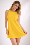 Chic Women's Sleeveless Summer Dress with Lace Trim