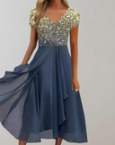 Floral Glow Evening Dress for Women