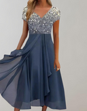 Floral Glow Evening Dress for Women