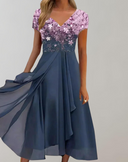 Floral Glow Evening Dress for Women