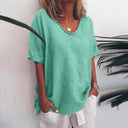 Stylish Women's Solid Round Neck Shirt