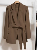 Emilia Blazer with Waist Belt and Pockets