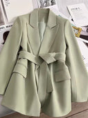 Emilia Blazer with Waist Belt and Pockets