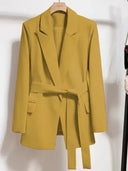 Emilia Blazer with Waist Belt and Pockets