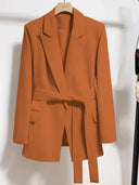 Emilia Blazer with Waist Belt and Pockets