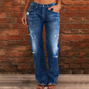 Retro Vintage Distressed Denim Jeans
