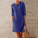 Chic Long-Sleeve Cotton Dress for Every Occasion