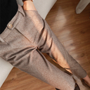 Chic Women's Herringbone Trousers for Year-Round Style
