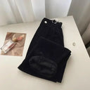Vintage High-Waisted Corduroy Trousers for Women