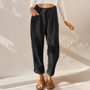 Chic High Waist Corduroy Trousers for Women