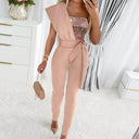 Sequin Patchwork Jumpsuit for Chic Style