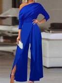 Chic Slit Leg Overalls for Trendy Style