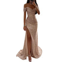 Chic V-Neck Evening Dress for Special Occasions