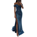 Chic V-Neck Evening Dress for Special Occasions