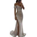 Chic V-Neck Evening Dress for Special Occasions