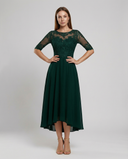 Chic Lace Trim Maxi Dress for Celebrations