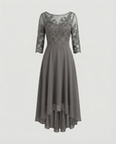 Chic Lace Trim Maxi Dress for Celebrations