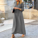 Chic V-Neck Summer Dress with Mid-Length Sleeves