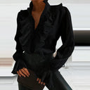 Long Sleeve Ruffled Blouse for Stylish Occasions