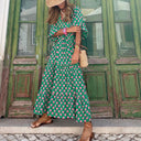 Chic Green Maxi Dress for Women