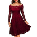 Chic Slit Neckline Dress with Sleeves