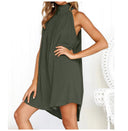 Chic Collar Pleated Summer Dress