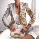 Chic Printed Blazer Jacket for Stylish Outings