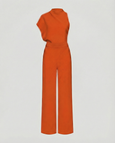Chic Women's Jumpsuit - Sleeveless Round Neck, Wide Leg Design