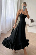 Chic Corset Midi Dress with Fringed Accents