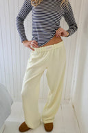 Striped Elastic Waist Pants for Effortless Style