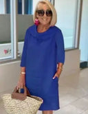 Chic Long-Sleeve Midi Dress for Women
