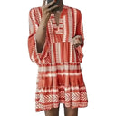 Bohemian Ethnic Pattern Midi Dress