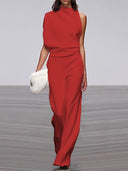 Chic Round Neck Jumpsuit for All Occasions