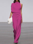 Chic Round Neck Jumpsuit for All Occasions