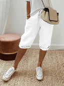 Women's Cotton Linen Blend Shorts