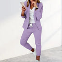 Chic Blazer and Jogging Pants Ensemble
