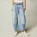 Chic Women's Wide Leg Denim Trousers