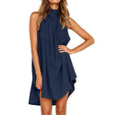 Chic Collar Pleated Summer Dress