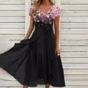 Stylish O-neck Lace Half Sleeve Dress
