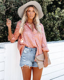 Chic Textured Blouse with Full Button Closure for Women