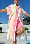 Women's Cotton Button-Up Beach Cover-Up
