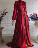 Chic Maxi Dress with Pleated Design for Fall