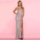 Stunning Sequin Evening Dress with Spaghetti Straps