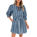 Women's Striped Summer Dress with Flattering Fit