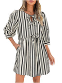 Women's Striped Summer Dress with Flattering Fit