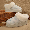 Chic Fluffy Slippers with Glitter Accents and Cozy Lining